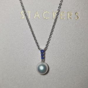 Mikimoto sapphire pendant necklace